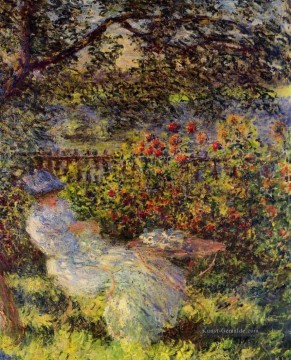 Alice Hoschede im Garten Claude Monet Ölgemälde